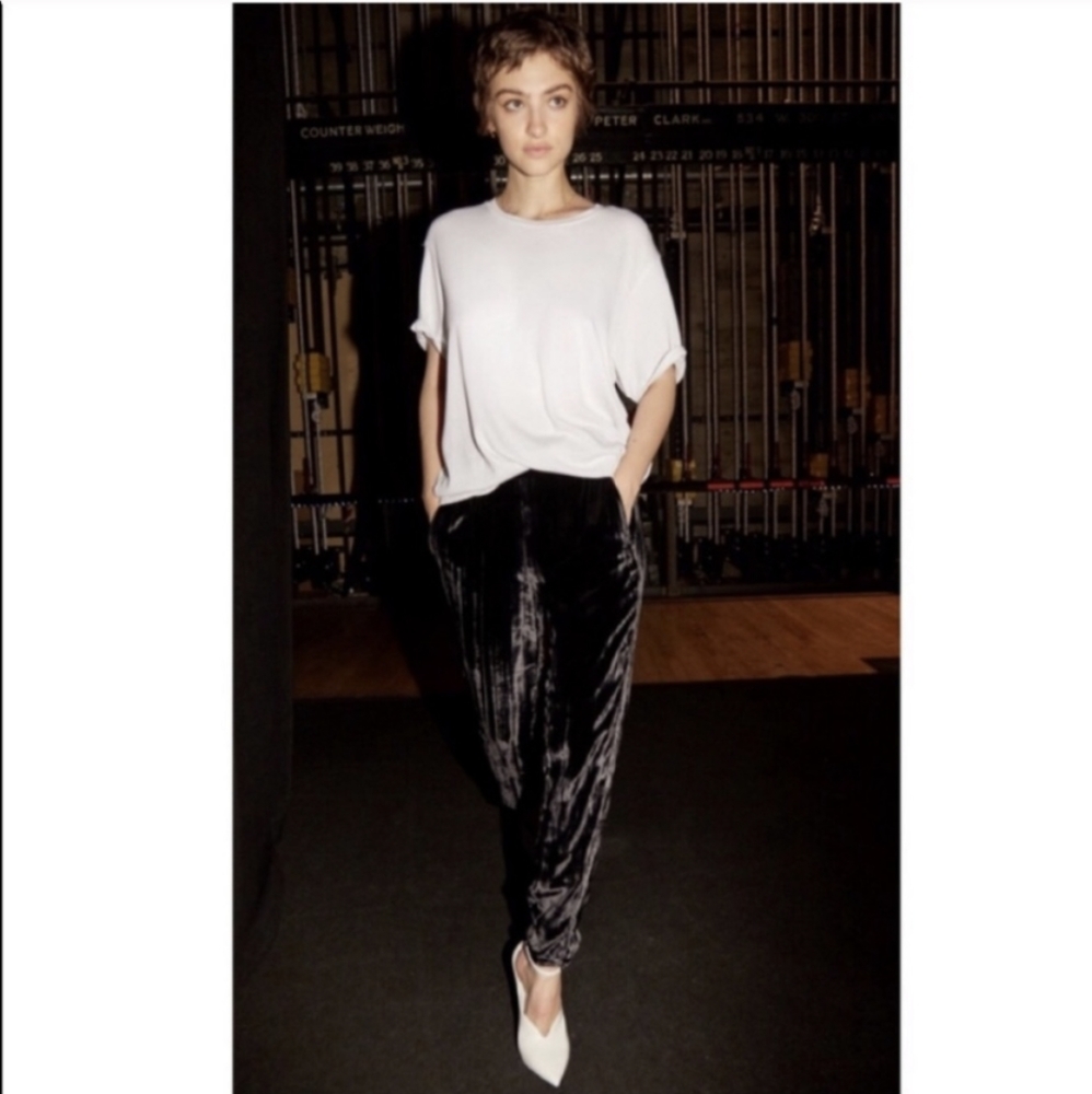 J Brand Marlee Velvet Black Jogger Pant - Size S